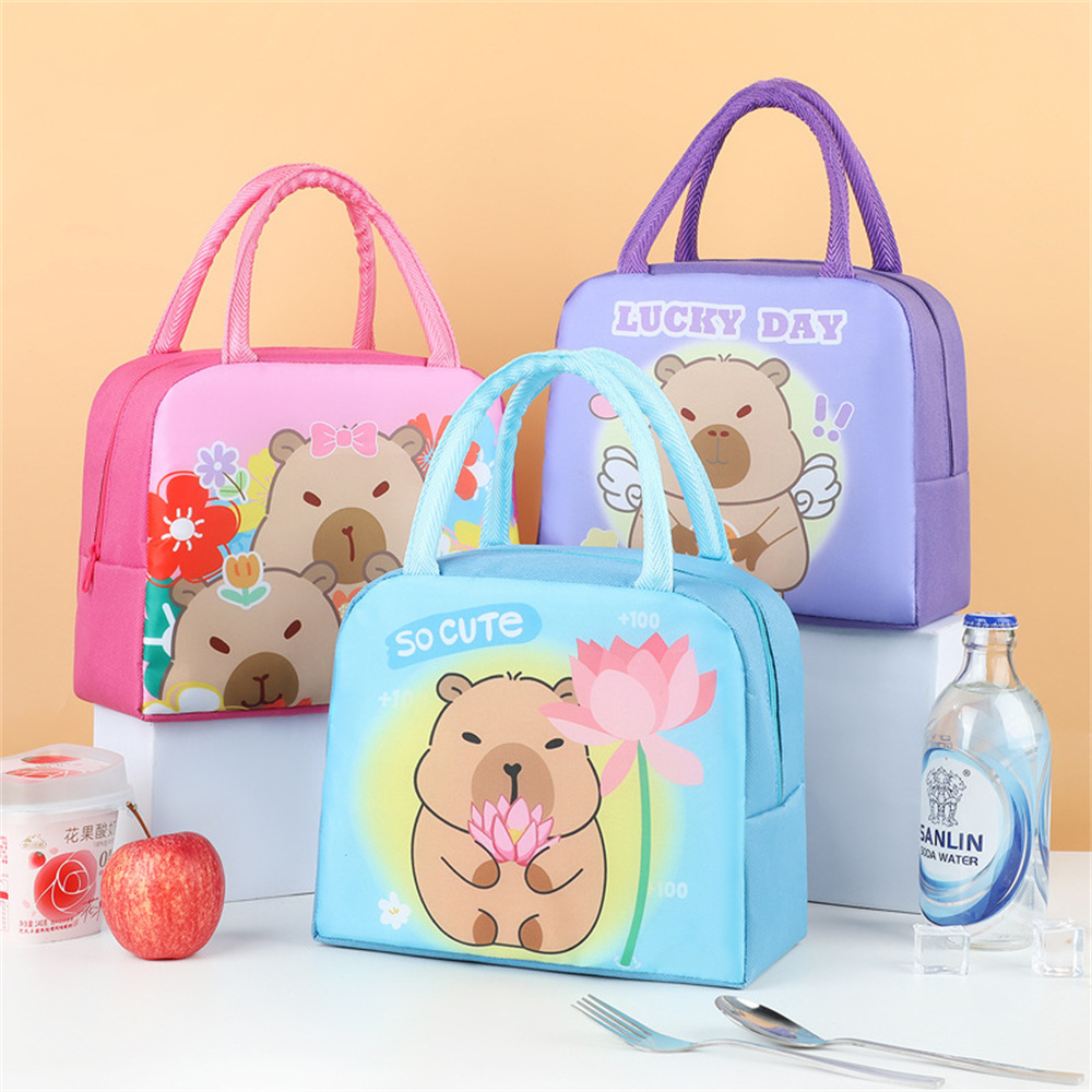 Cartoon Capybara Lunch Bag Ins - Tote Bag Sublimation avaliação e preço