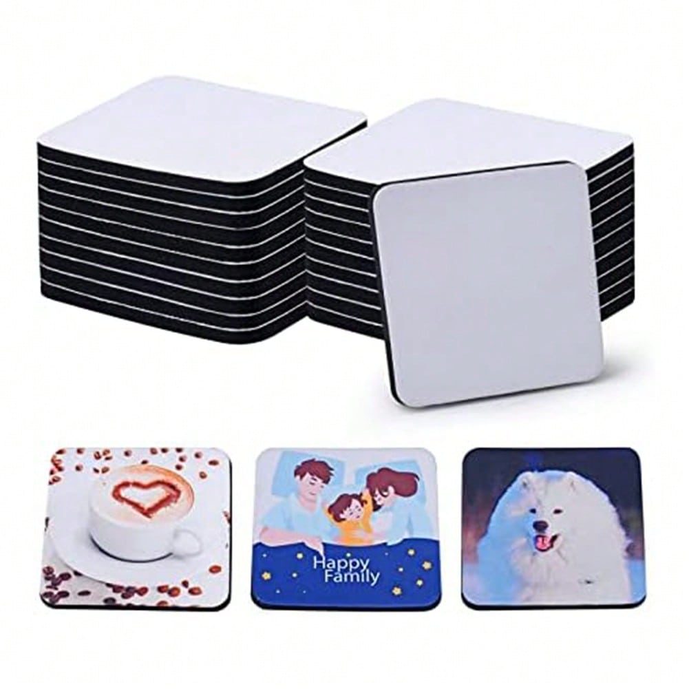 1PCS Square Sublimation Blanks - Coaster Sublimation Blank avaliação e preço