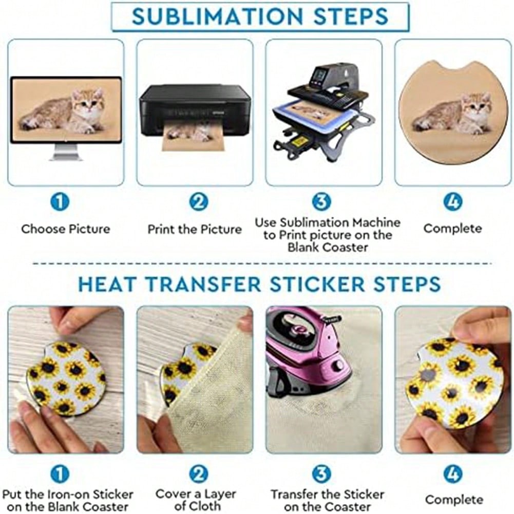1PCS Square Sublimation Blanks - Coaster Sublimation Blank avaliação e preço