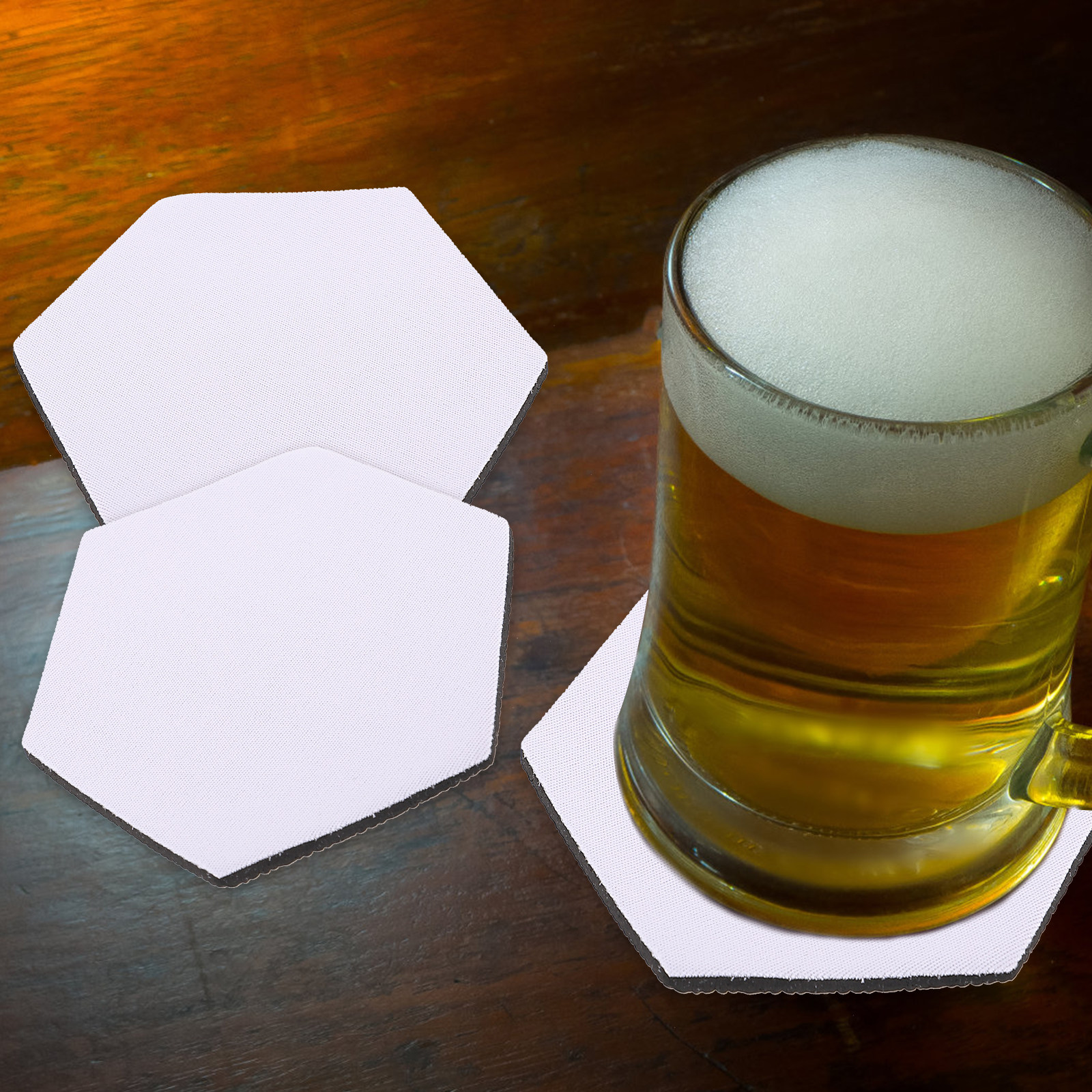 10Pcs Sublimation Blank Cup Co - Coaster Sublimation Blank avaliação e preço