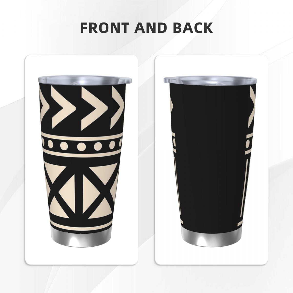 African Mud Cloth Black And Wh - Tumbler 20Oz White avaliação e preço