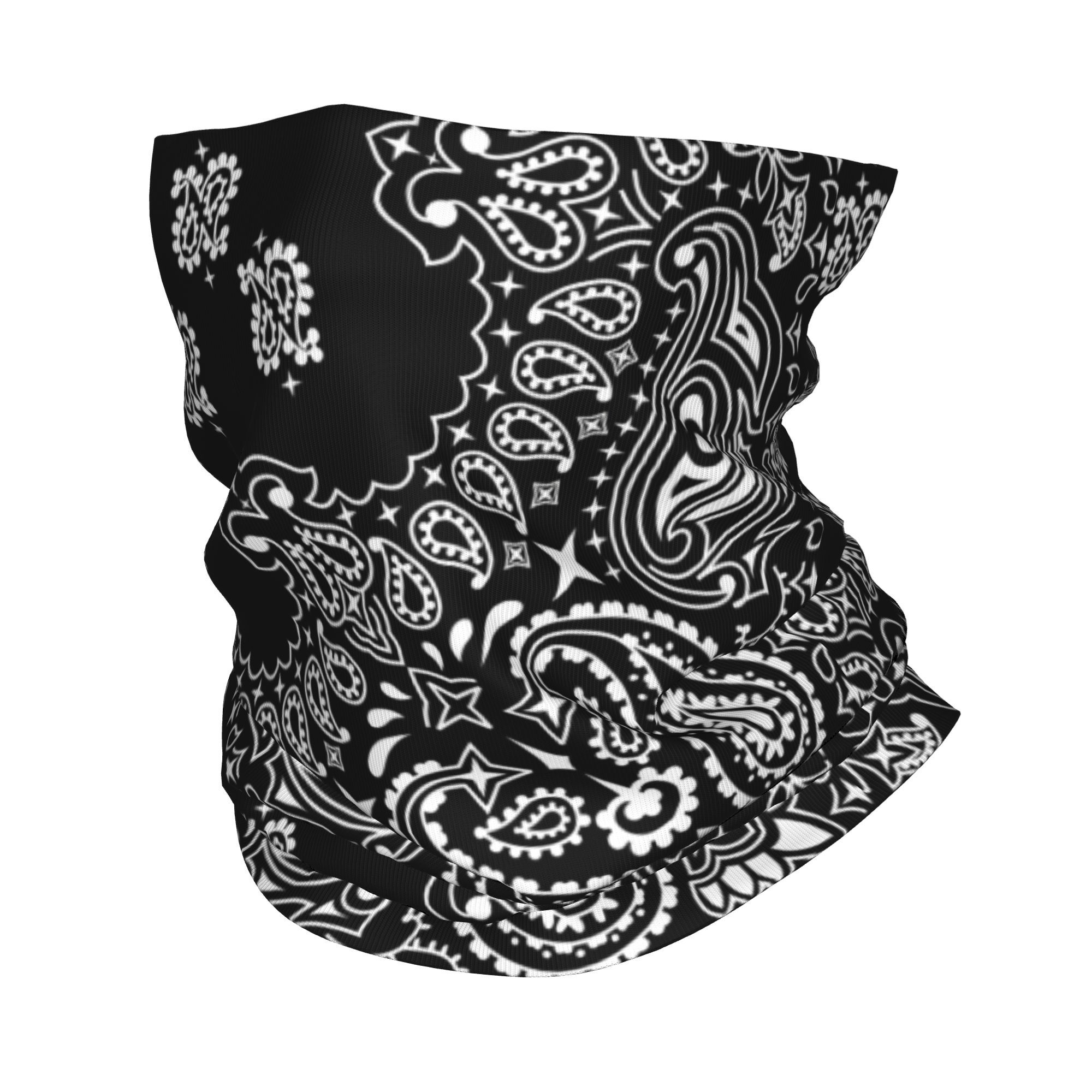 Custom Black And White Paisley - Bandana Blank White avaliação e preço