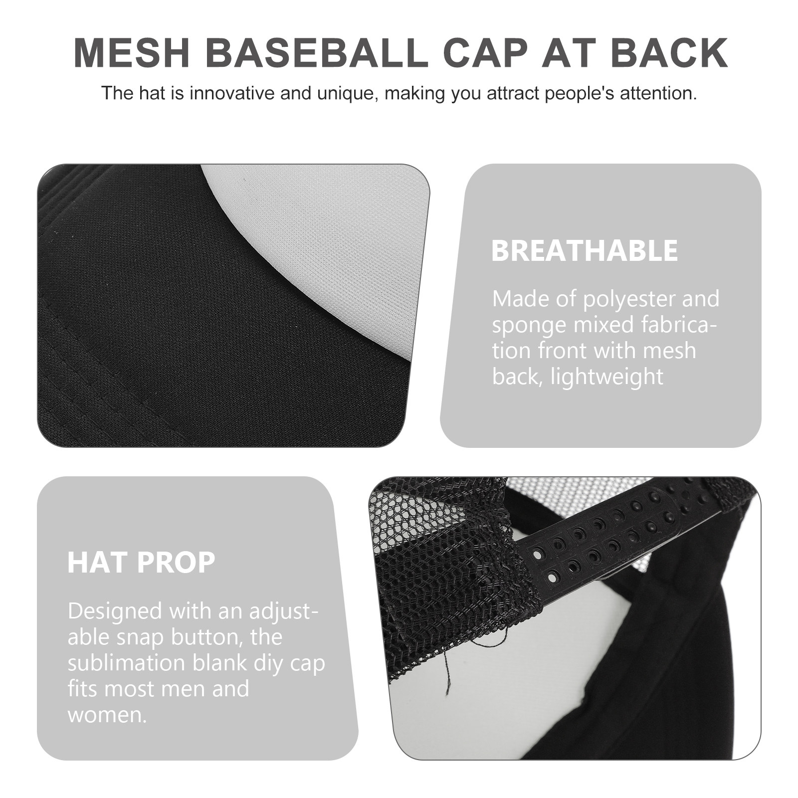 10Pcs DIY Blank Trucker Hat Me - Hat Sublimation Blank avaliação e preço