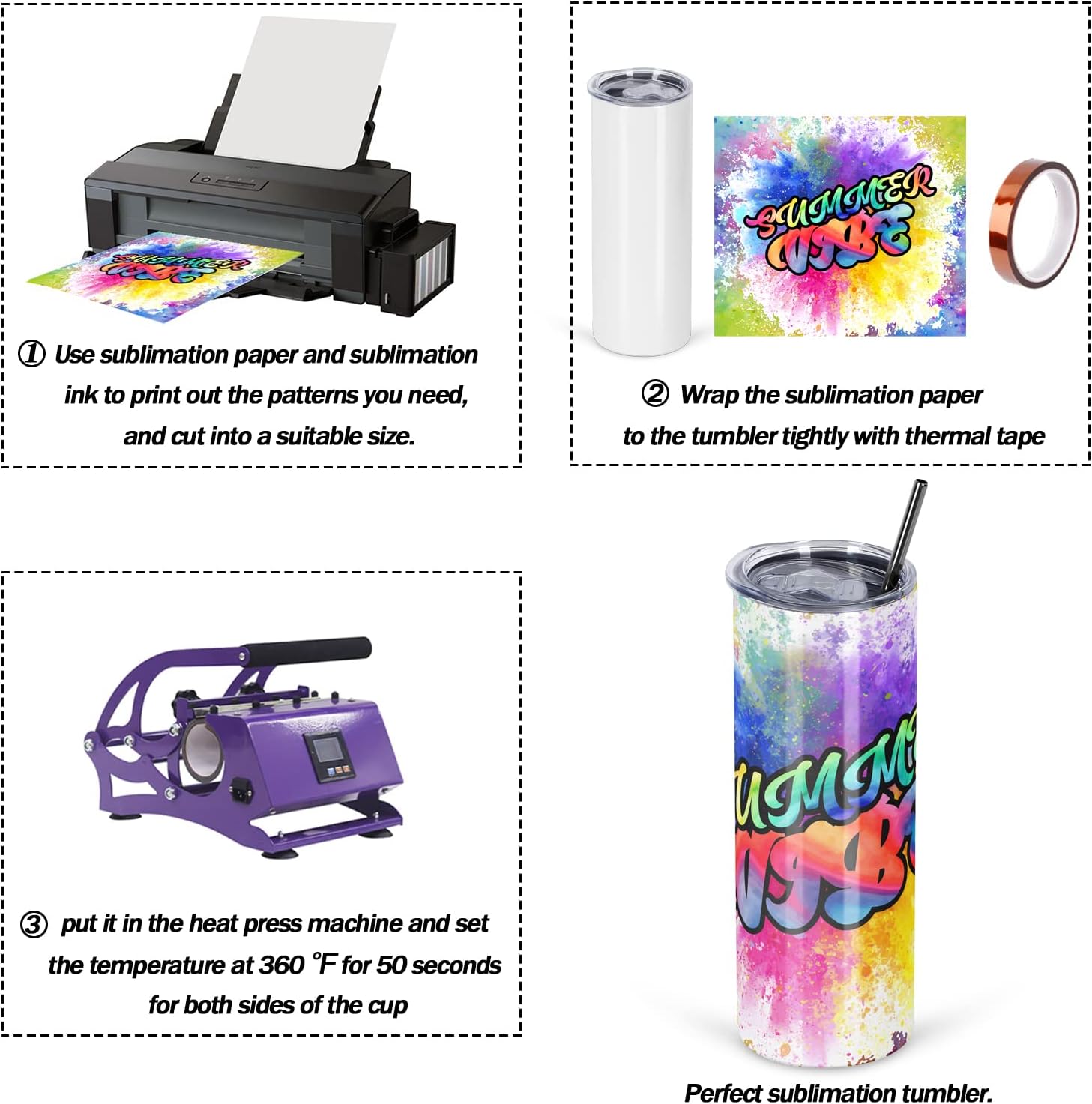 50 Pack Sublimation Tumblers B - Tumbler 20Oz White avaliação e preço