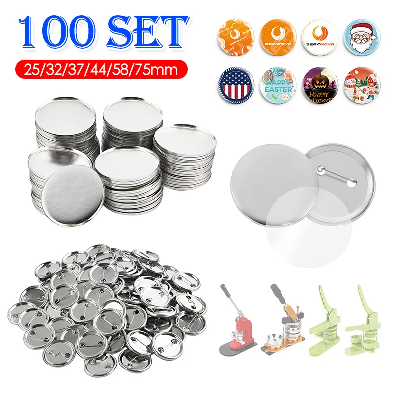 100Set Blank Badge Pin Button  - Button Badge Blank avaliação e preço