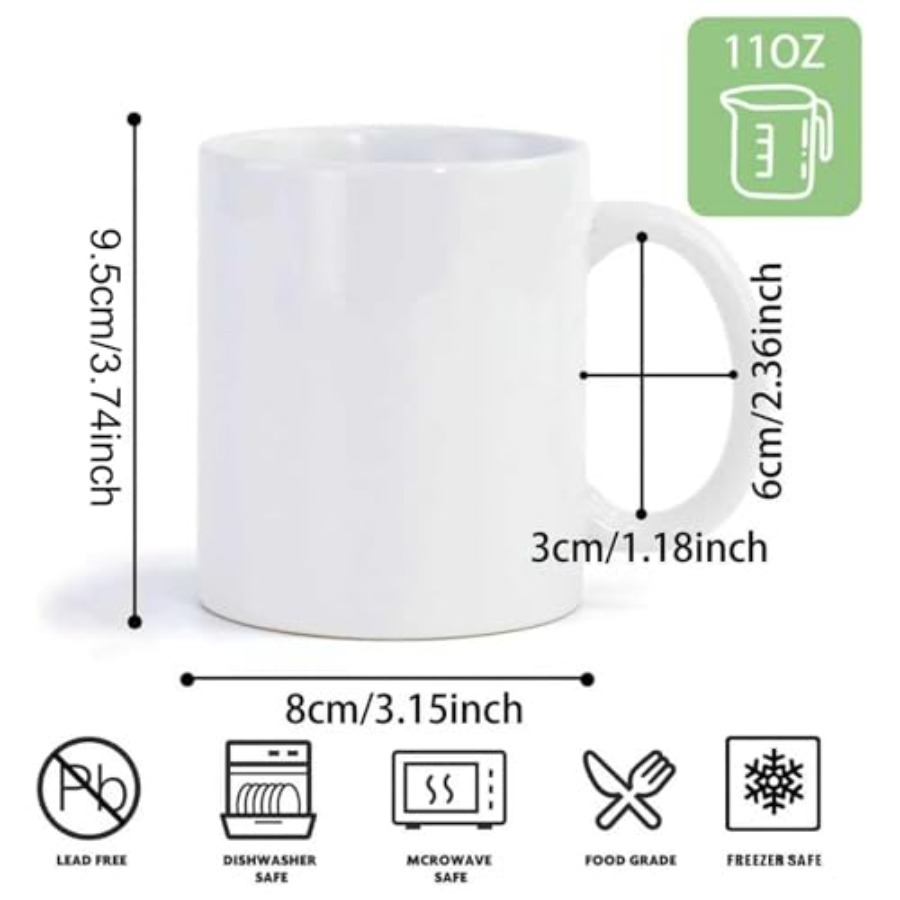 36pcs Sublimation Mugs 11oz Wh - Sublimation Mug White avaliação e preço