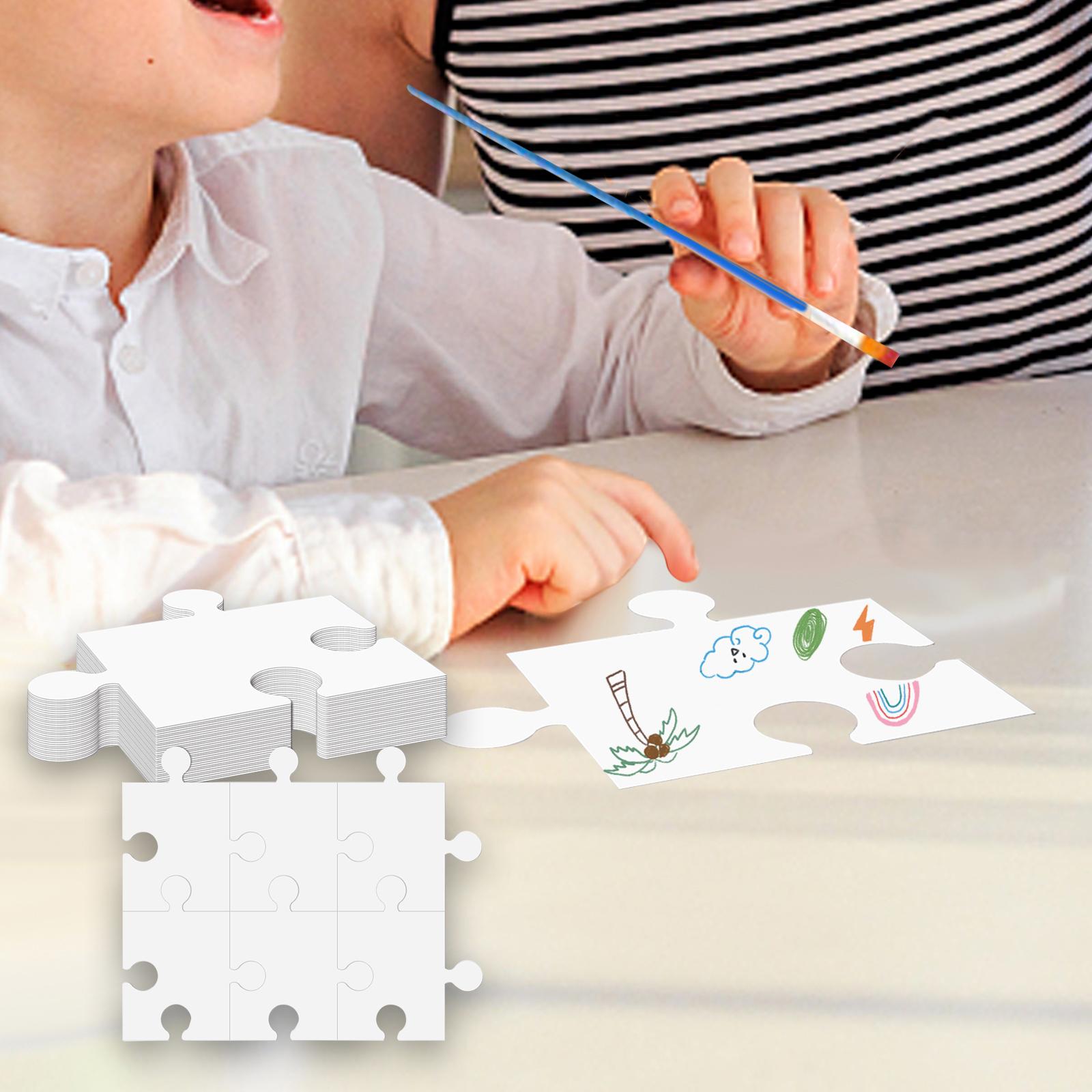 White Cardboard Blank Jigsaw P - Puzzle Blank White avaliação e preço