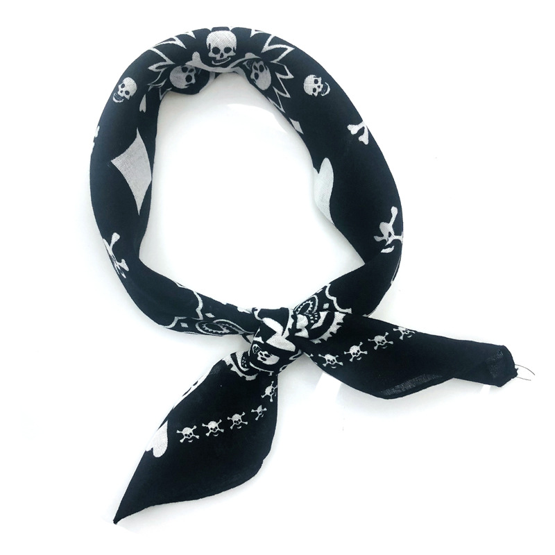 55cm White Black Red Skull Pok - Bandana Blank White avaliação e preço
