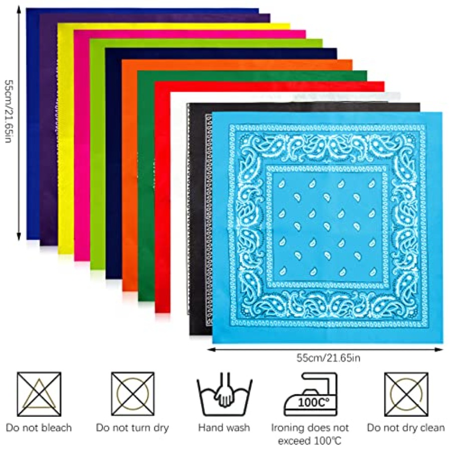 12- Bandanas for Men Women Pai - Bandana Blank White avaliação e preço