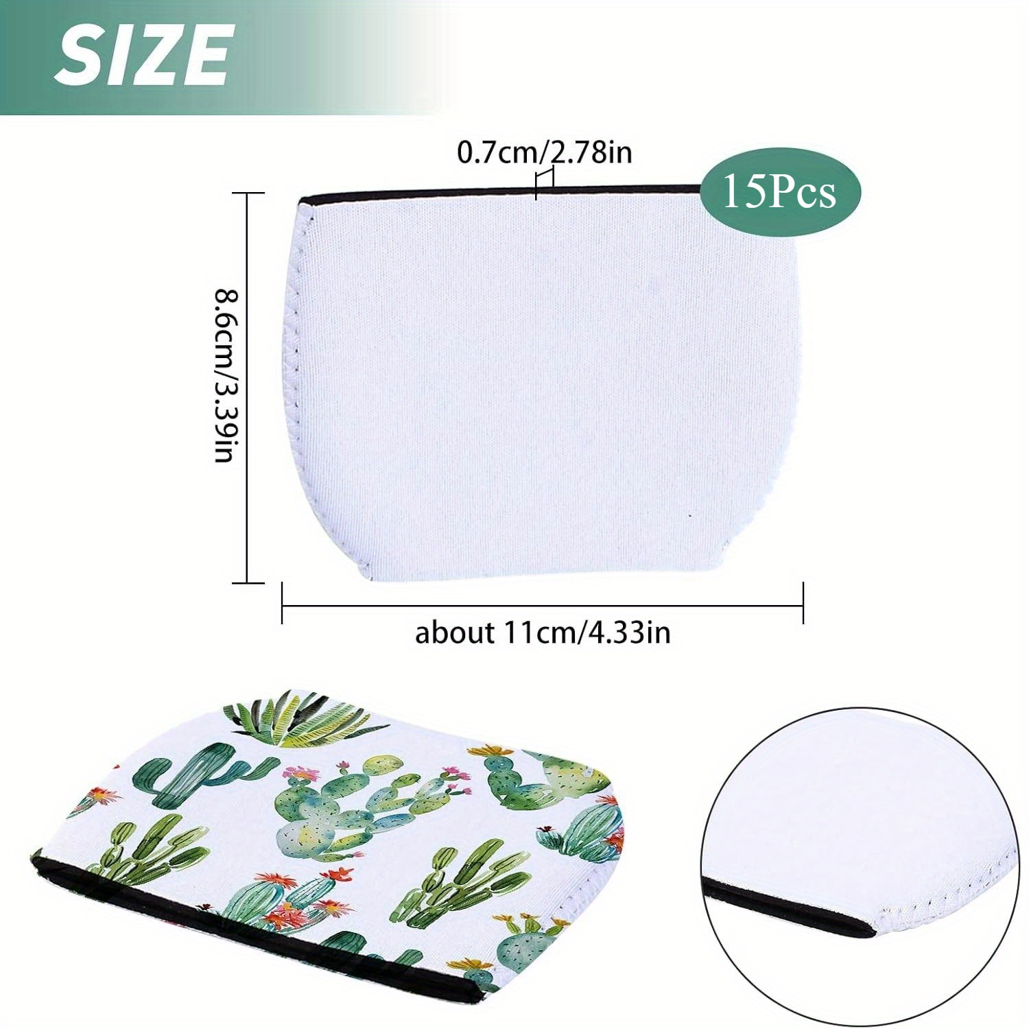15 PCS Neoprene Wine Glass Sle - Puzzle Blank White avaliação e preço