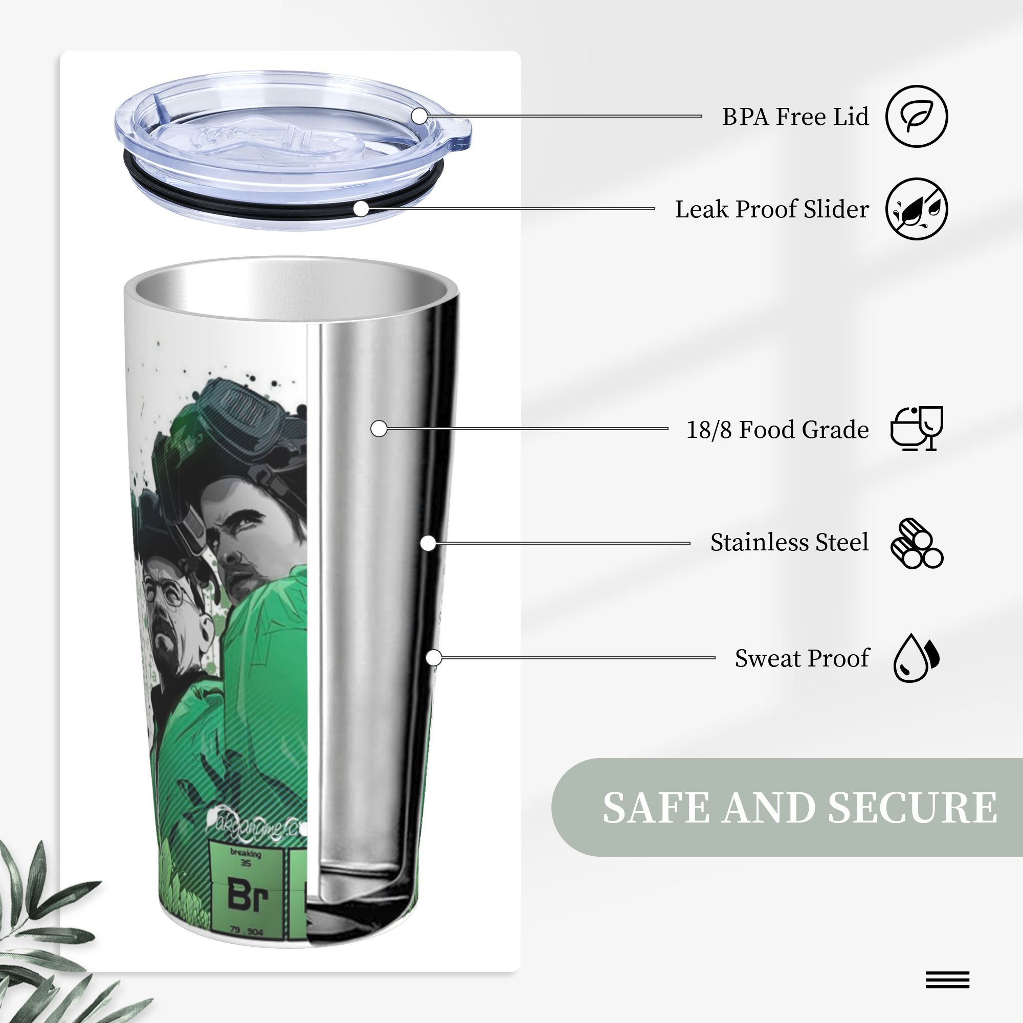 Breaking Bad Walter White Tumb - Tumbler 20Oz White avaliação e preço