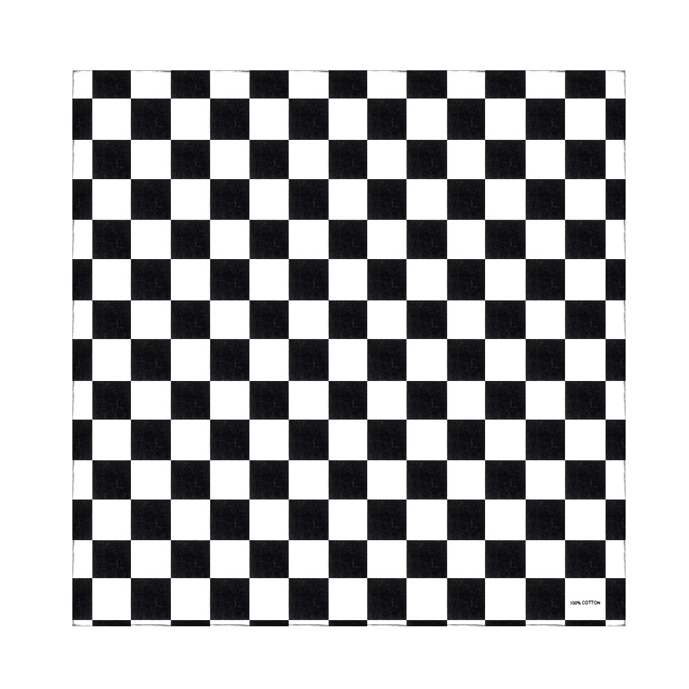 Bandana Checkered Flag Auto Ra - Bandana Blank White avaliação e preço