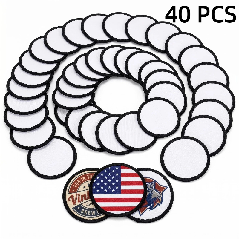 40 PCs Sublimation Patches Clo - Hat Sublimation Blank avaliação e preço