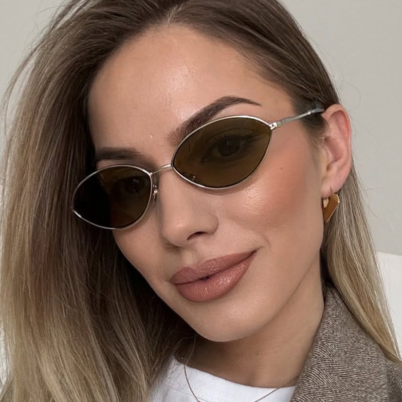 Retro Cat eye Woman Sunglasses - Metal Photo Panel avaliação e preço