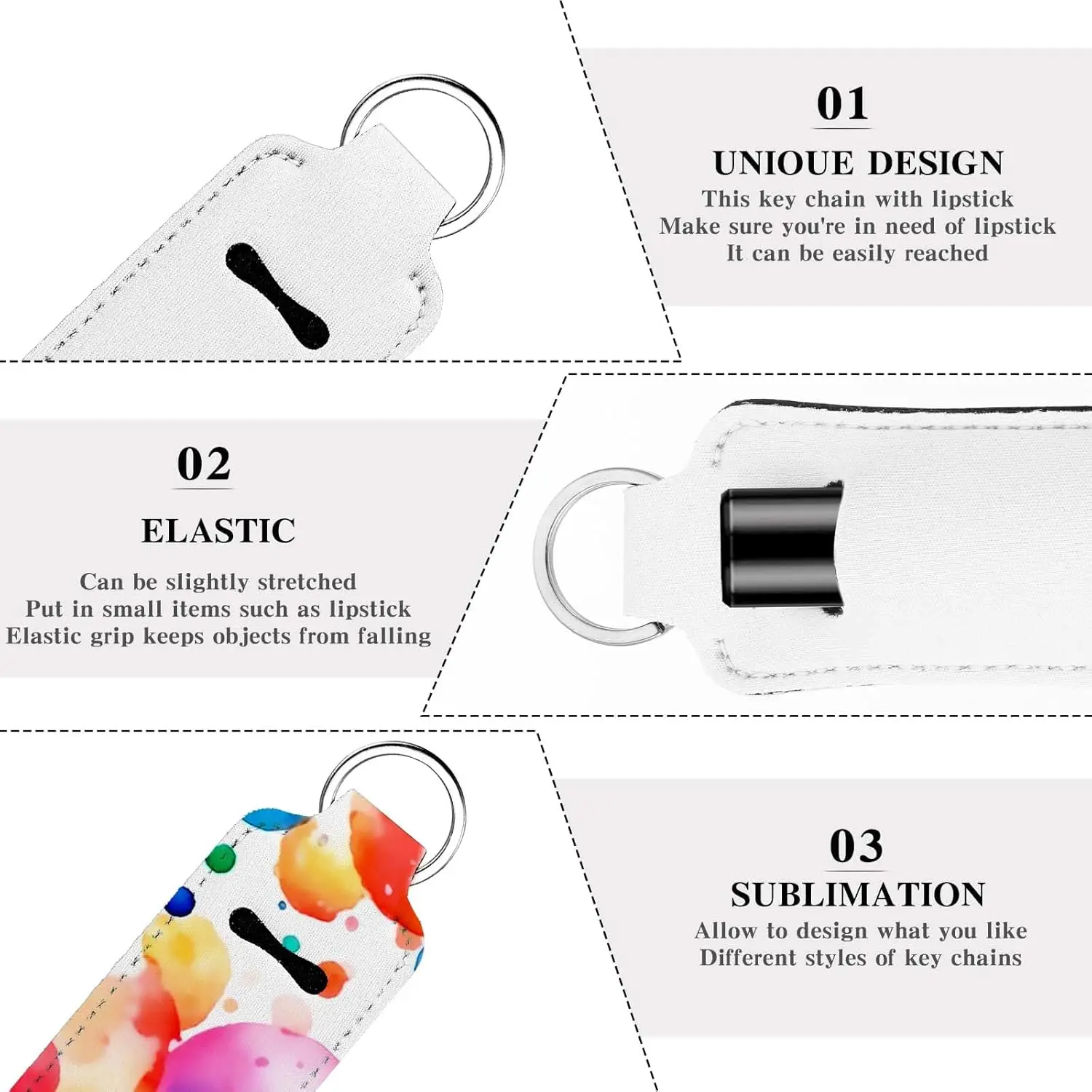 8 Pcs Sublimation Lipstick Key - Puzzle Blank White avaliação e preço