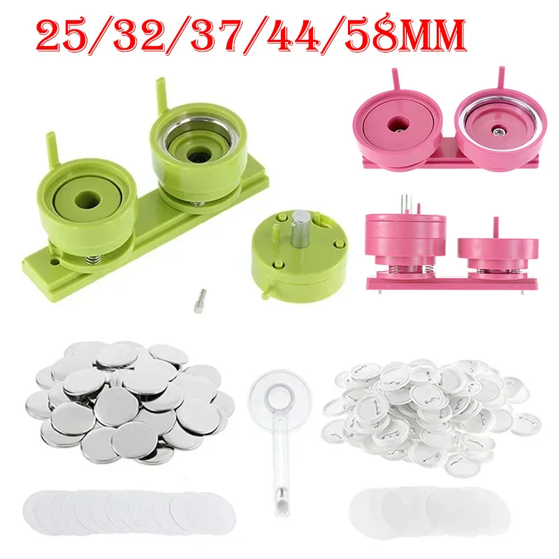 100Sets 25/32/37/44/58mm Badge - Button Badge Blank avaliação e preço