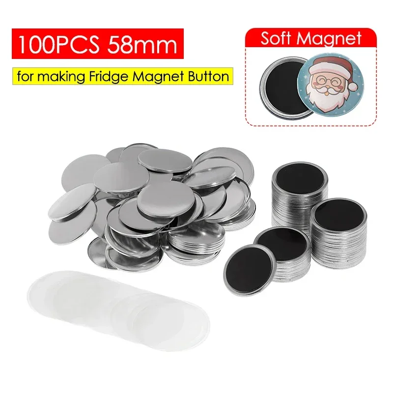 50/100PCS 25-75mm Magnet Refri - Button Badge Blank avaliação e preço